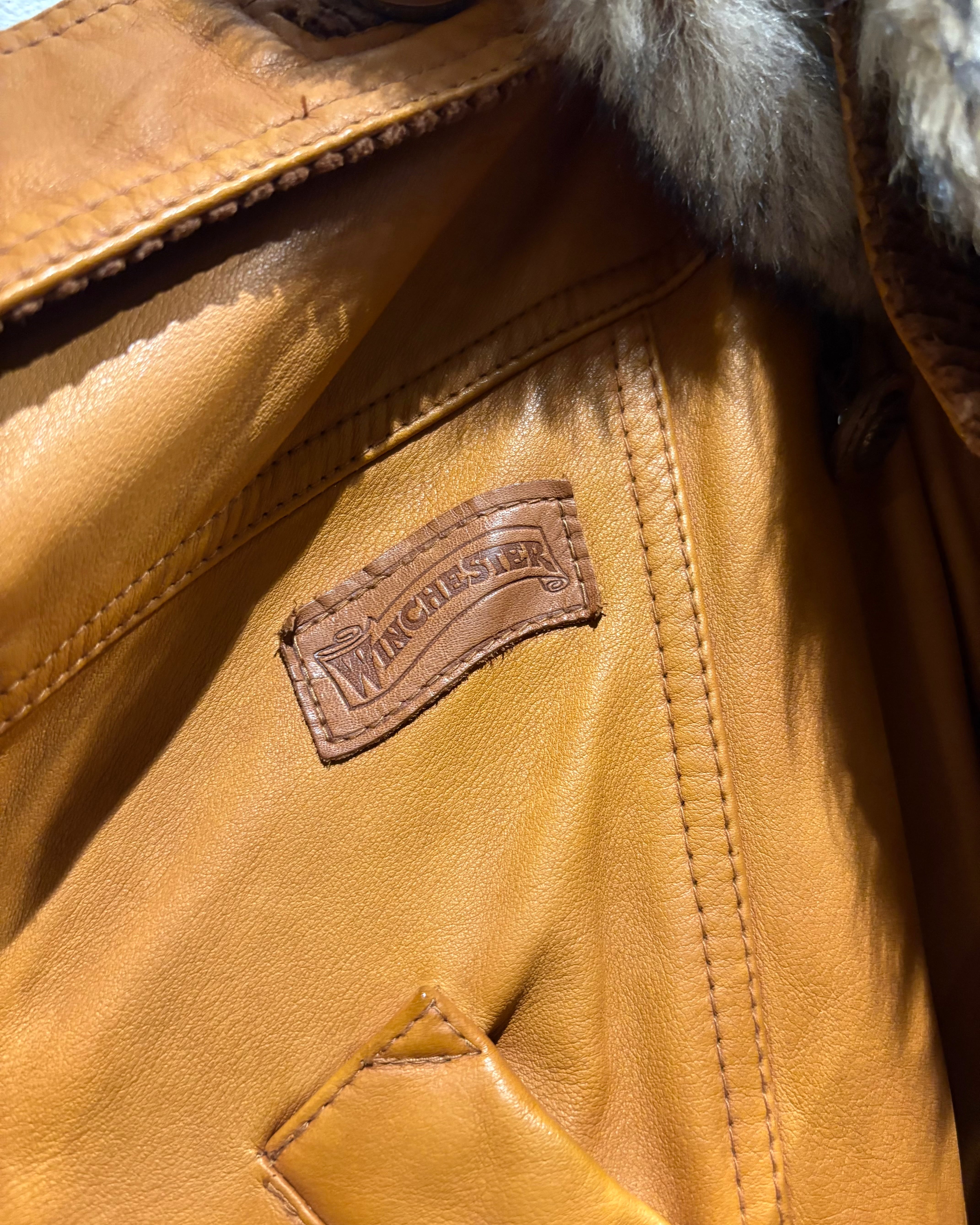 Caka otto】80's “Winchester“ Motorcycle Motif Design Euro Vintage