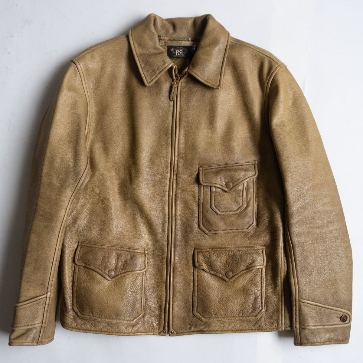 RRL チノスポーツジャケット 名作】RRL 【Leather sport jacket】L レザー スポーツ ジャケット
