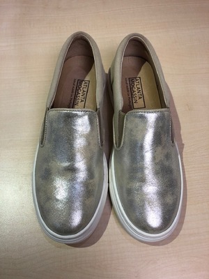 ATLANTA MOCASSIN  OU608T Col.OU77/AC19 (Silver/Beige)  牛革シルバー＋ベージュコンビネーションスニーカー　ポルトガル製