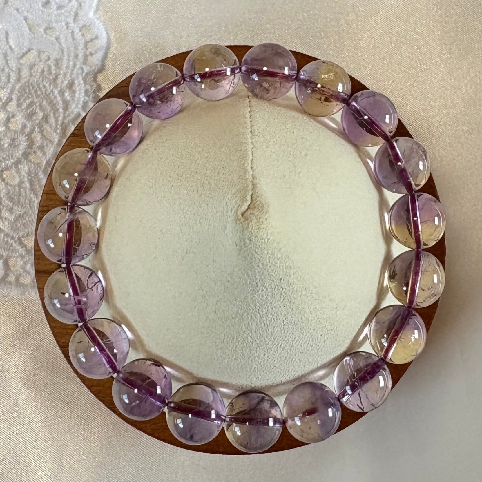 ボリビア産 高品質アメトリン 11㎜ ブレスレット✨調和と癒しをもたらす一点もの(内周17.5cm)