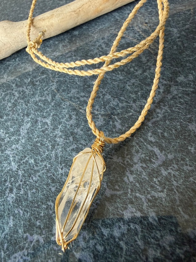 精麻×レムリアンシードクリスタル　癒しのペンダント