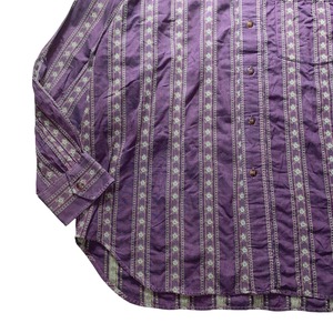 vintage CHRISTIAN DIOR made in France flower stripe iridescent color shirt