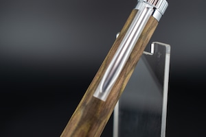 【魅惑の黒い紋様】黒柿 孔雀杢 極上 ③ silver BP