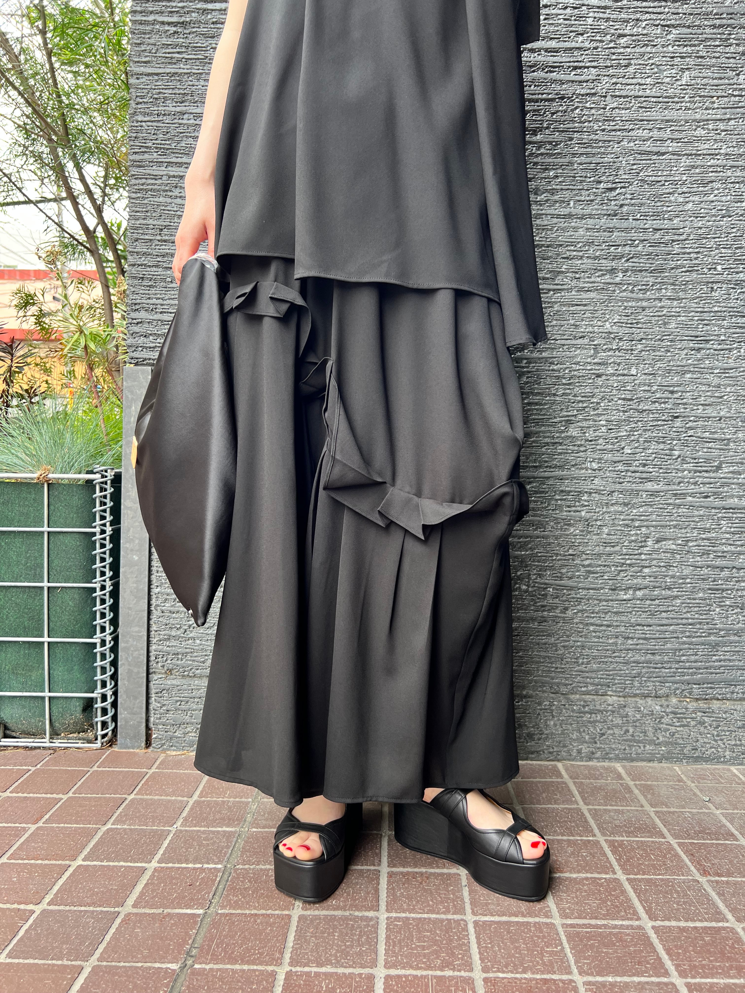 23AW】ENFOLD エンフォルド / PE LIGHT GEORGETTE CIRCLE TACK SKIRT 