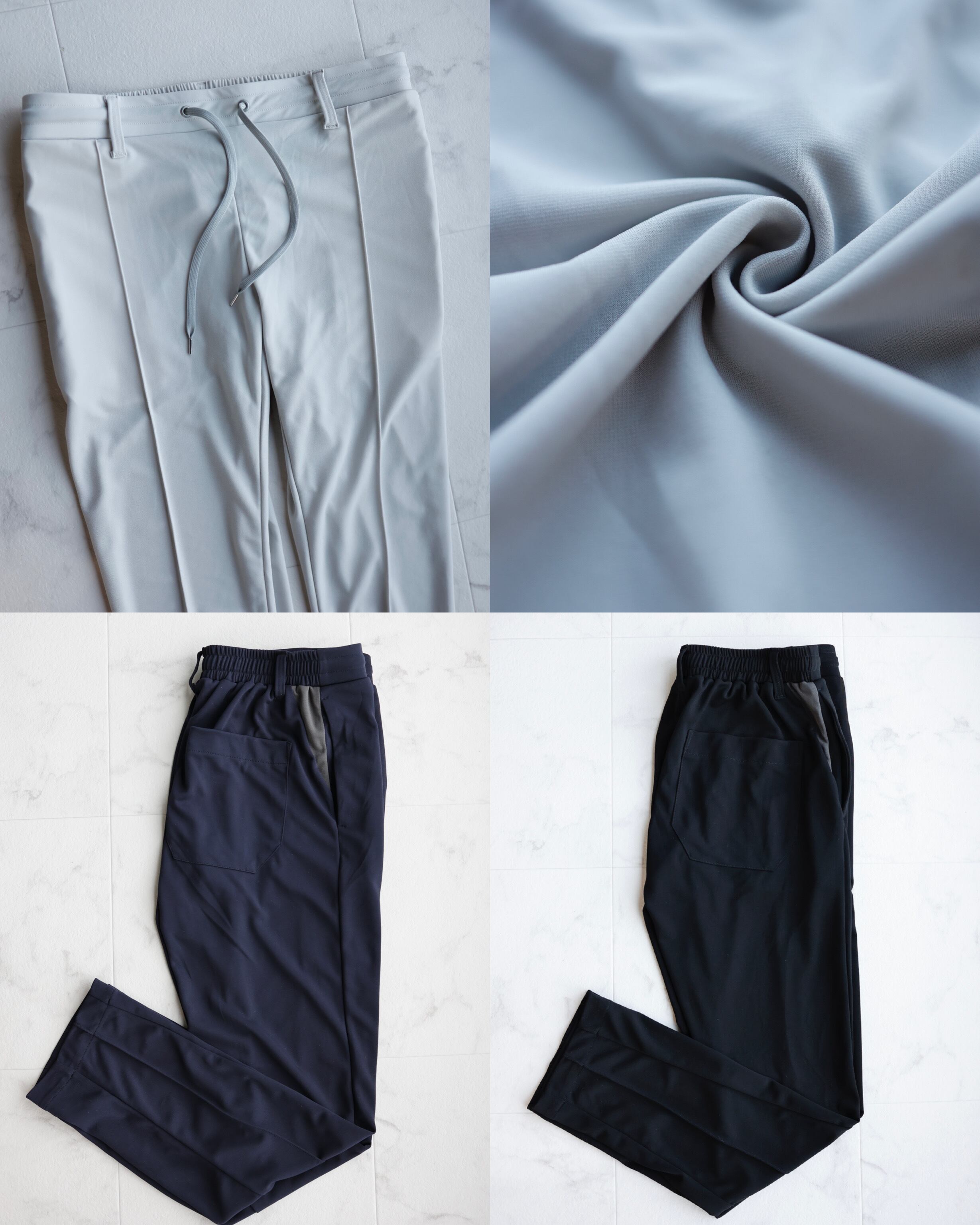 即日発送】Luxspo Pleats Jersey Pant【接触冷感・ストレッチ 