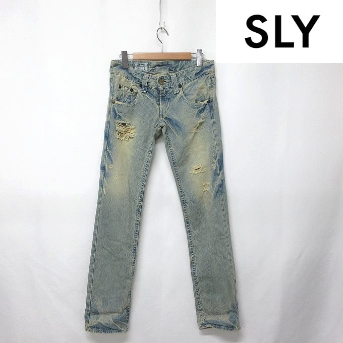 □SLY スライ Jeans ダメージ加工 サイズ26 ウィメンズ デニム