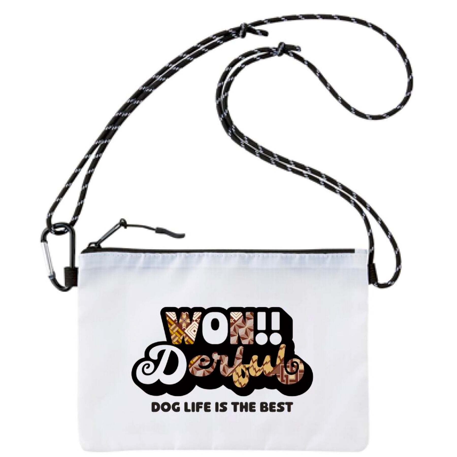 WON!!DERFUL 寄木細工サコッシュ(ホワイト)