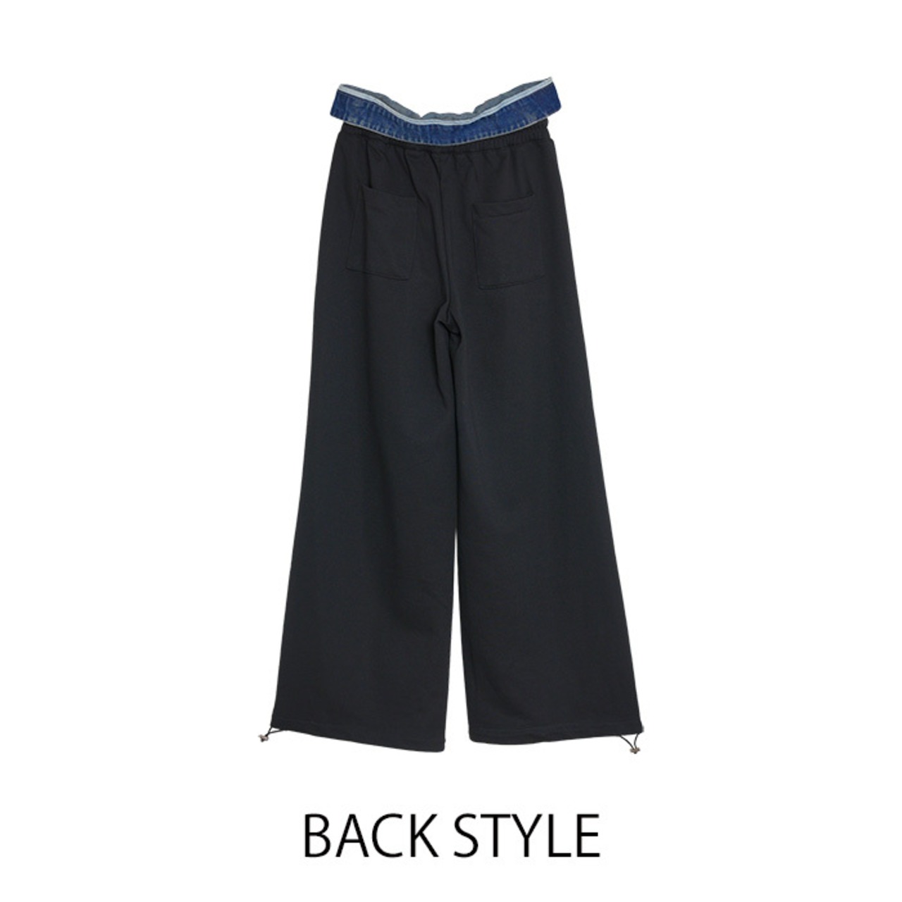 ミカーレミカーレ MICALLEMICALLE ダブルウエストワイドスウェットパンツ