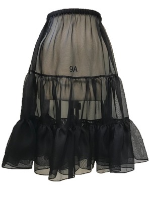 MESH ORGANZA PETTICOAT＜BLACK＞ㅤ