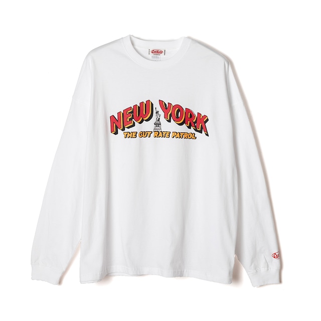 CUTRATE NY LOGO DROP SHOULDER L/S TEE