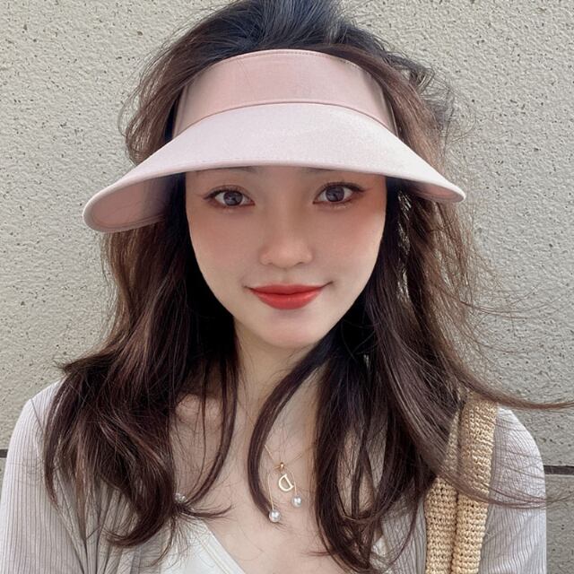 【予約販売】 サンバイザー 帽子 レディース メンズ UVカット アウトドア 日焼け防止 紫外線 ベージュ/ブラック/クリーム 女優帽 こなれ感 お洒落 韓国 トレンド