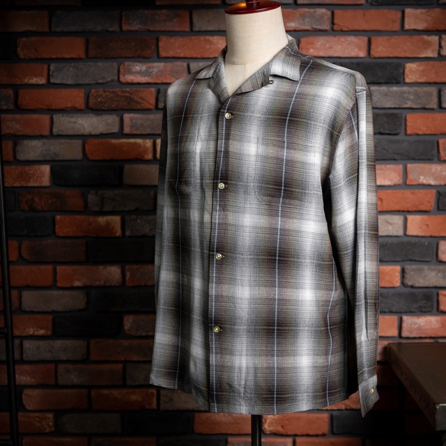 【TOWN CRAFT】 "GREEN" 60s Ombre Loop Collar Shirt 新品 タウンクラフト オンブレシャツ プレミアム グリーン 緑