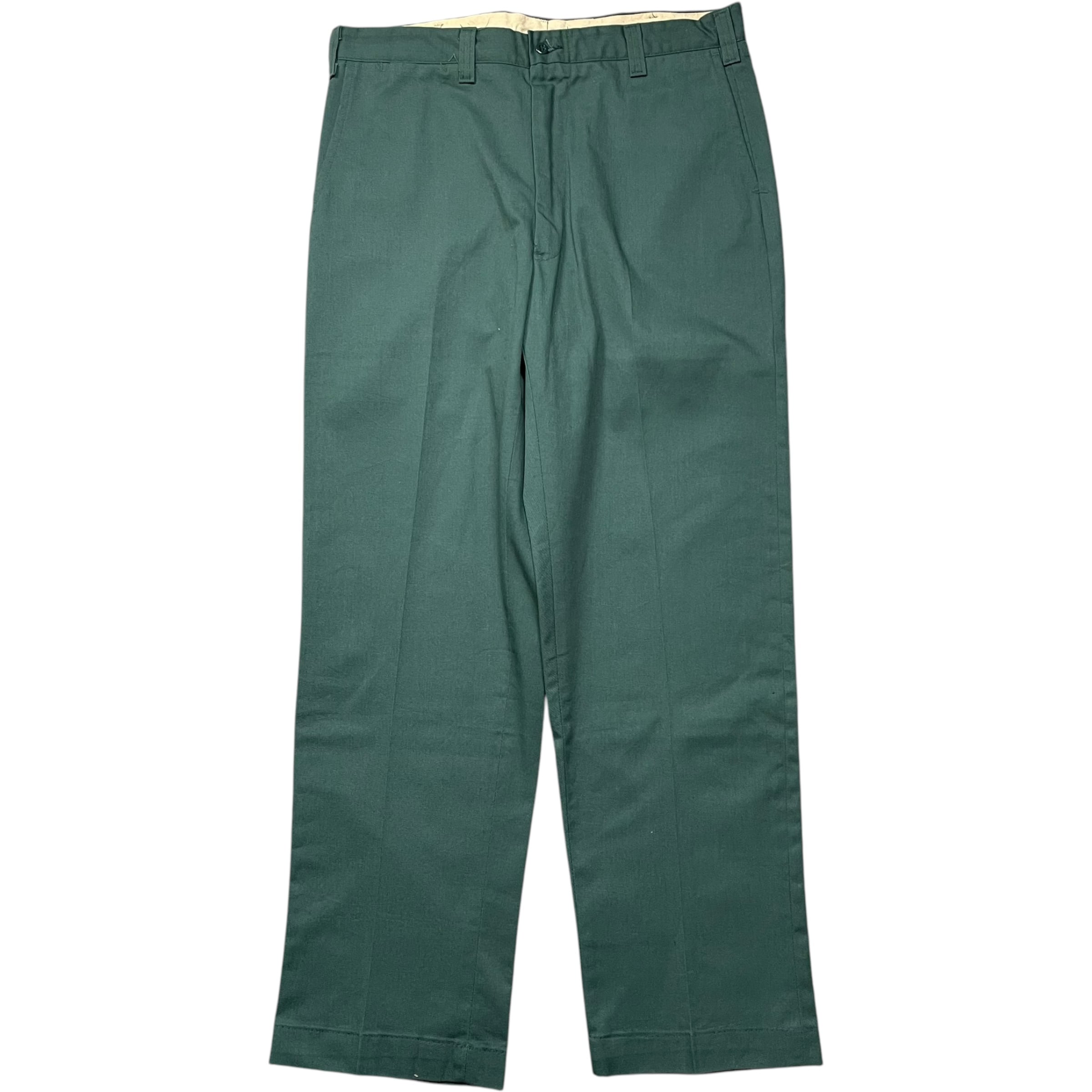 《実寸 W34L31》 チノパンツ センタープレス TALONジップ 60年代〜 no.6059