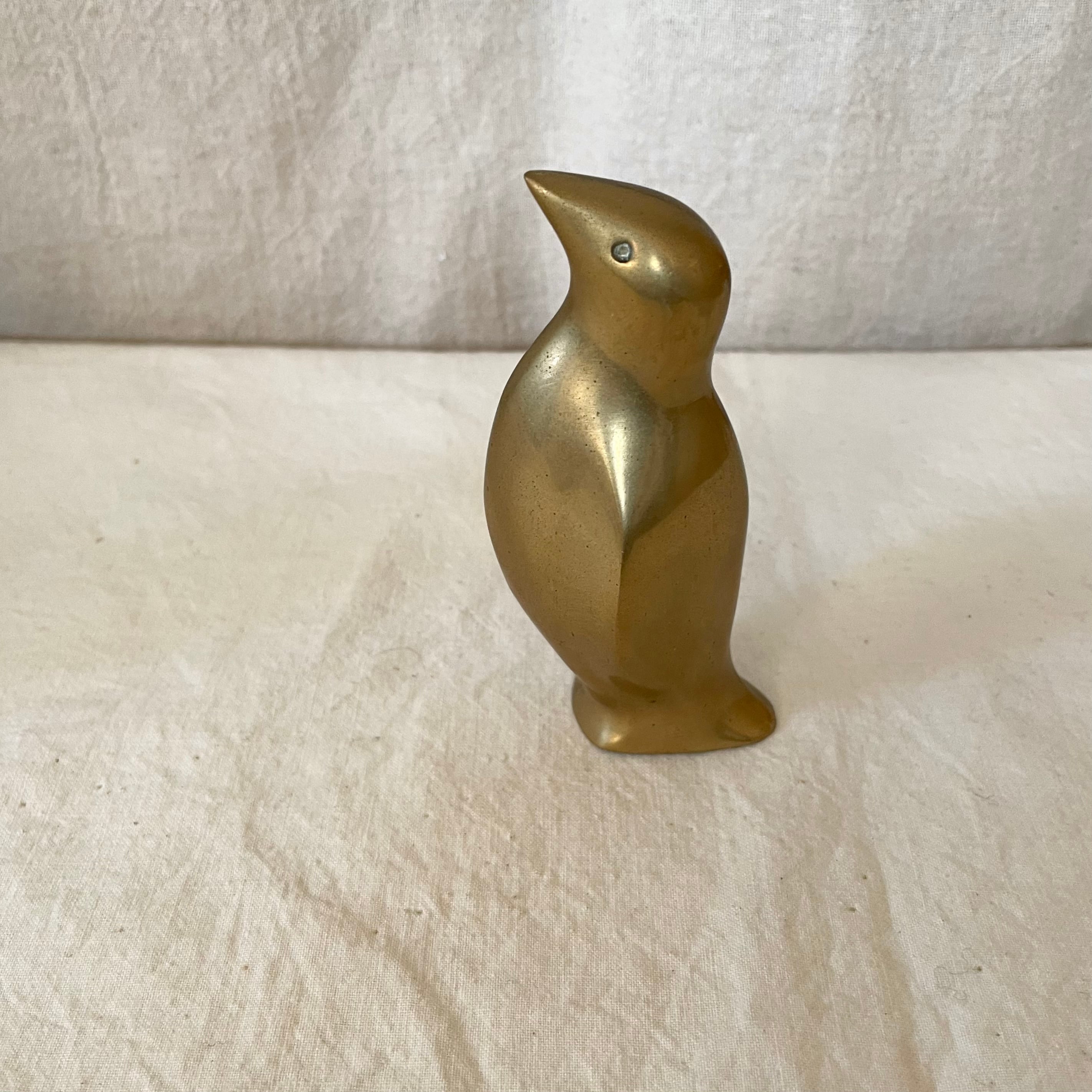 真鍮の上向きなペンギン | tsuitachi craft&brocante