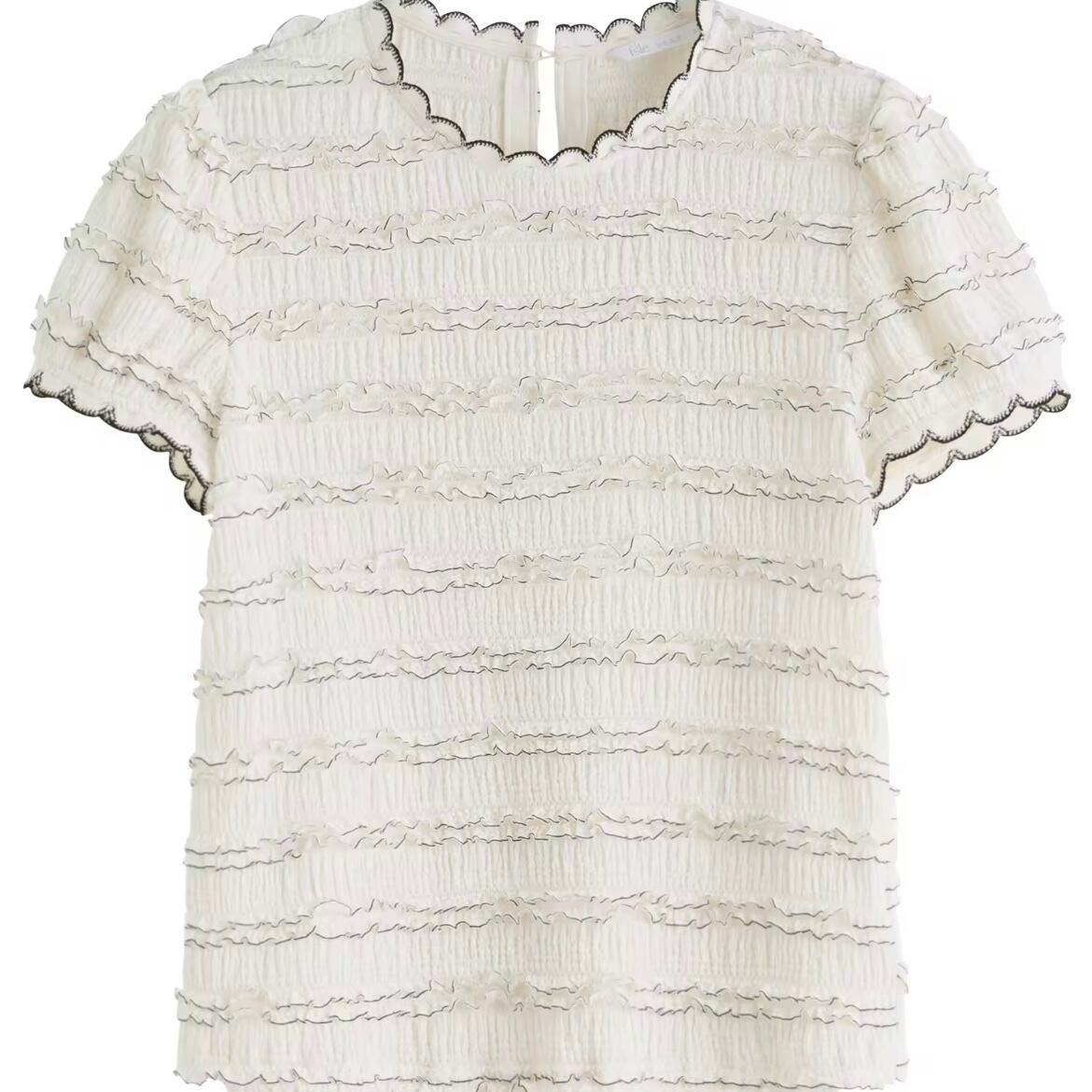 race scalloped blouse