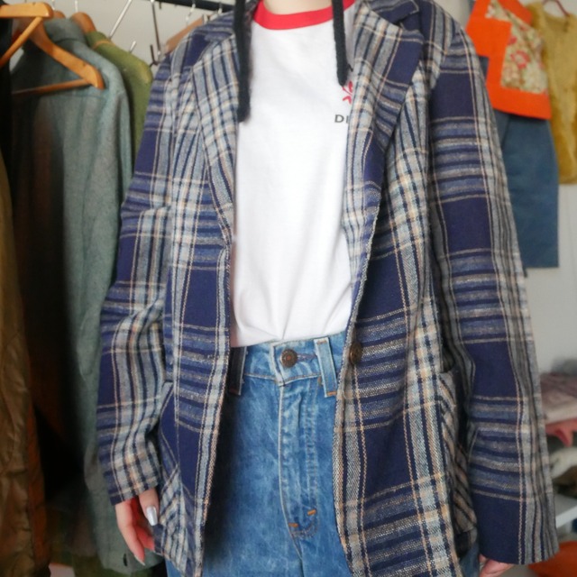 70-80s～US check jacket