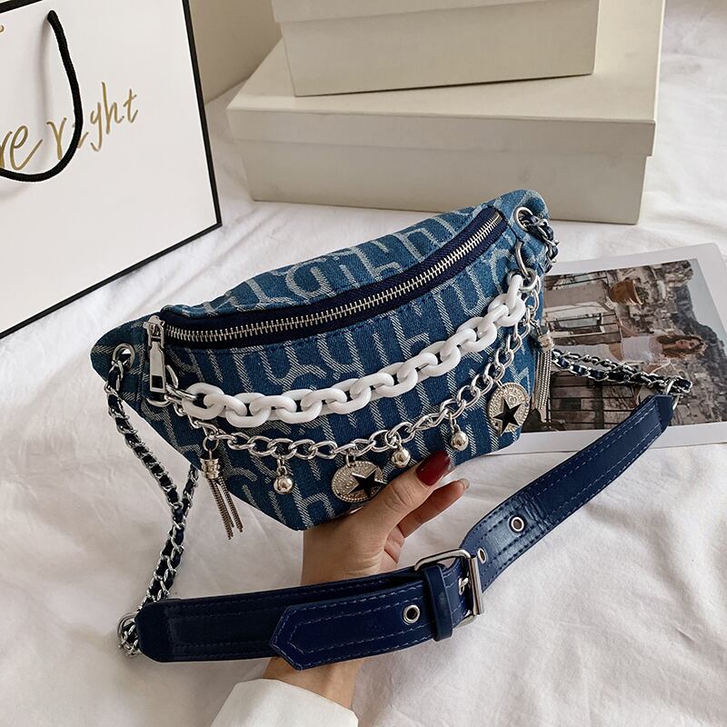 ネットレッドスモールバッグ女性2020新しいトレンディなイン野生のスーパーファイヤーワンショルダーメッセンジャーバッグファッションカジュアルキャンバスウエストバッグ Tiancai_Wing_Bag6954892