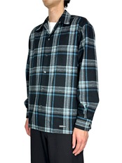 【WACKO MARIA】PENDLETON / WOOL OMBRE CHECK OPEN COLLAR SHIRT (TYPE-3)