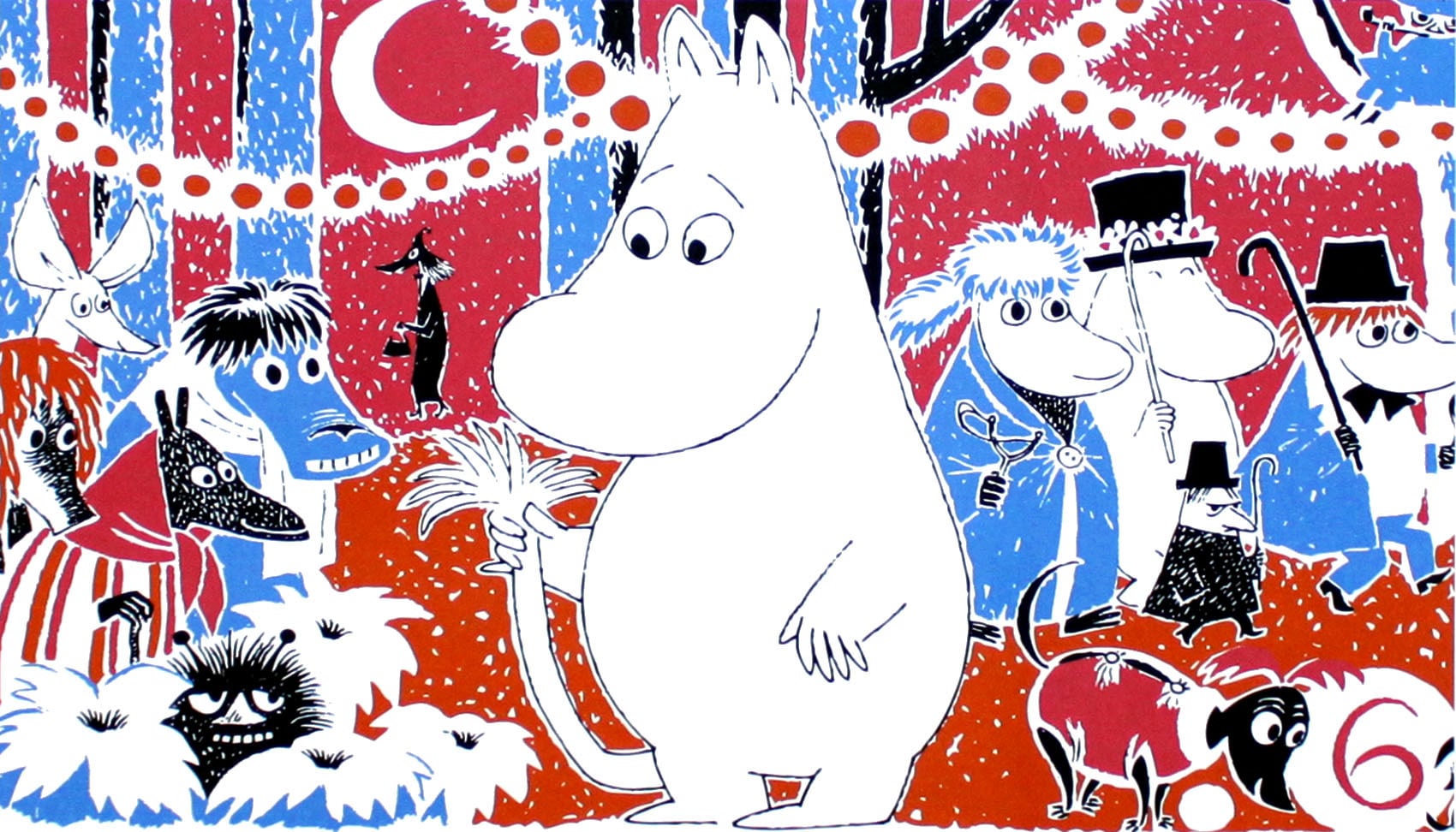 ムーミン 北欧 Putinki「ムーミントロール 6」送料無料 フレーム選択可能 展示用フック付アートポスター 絵画 インテリア アート