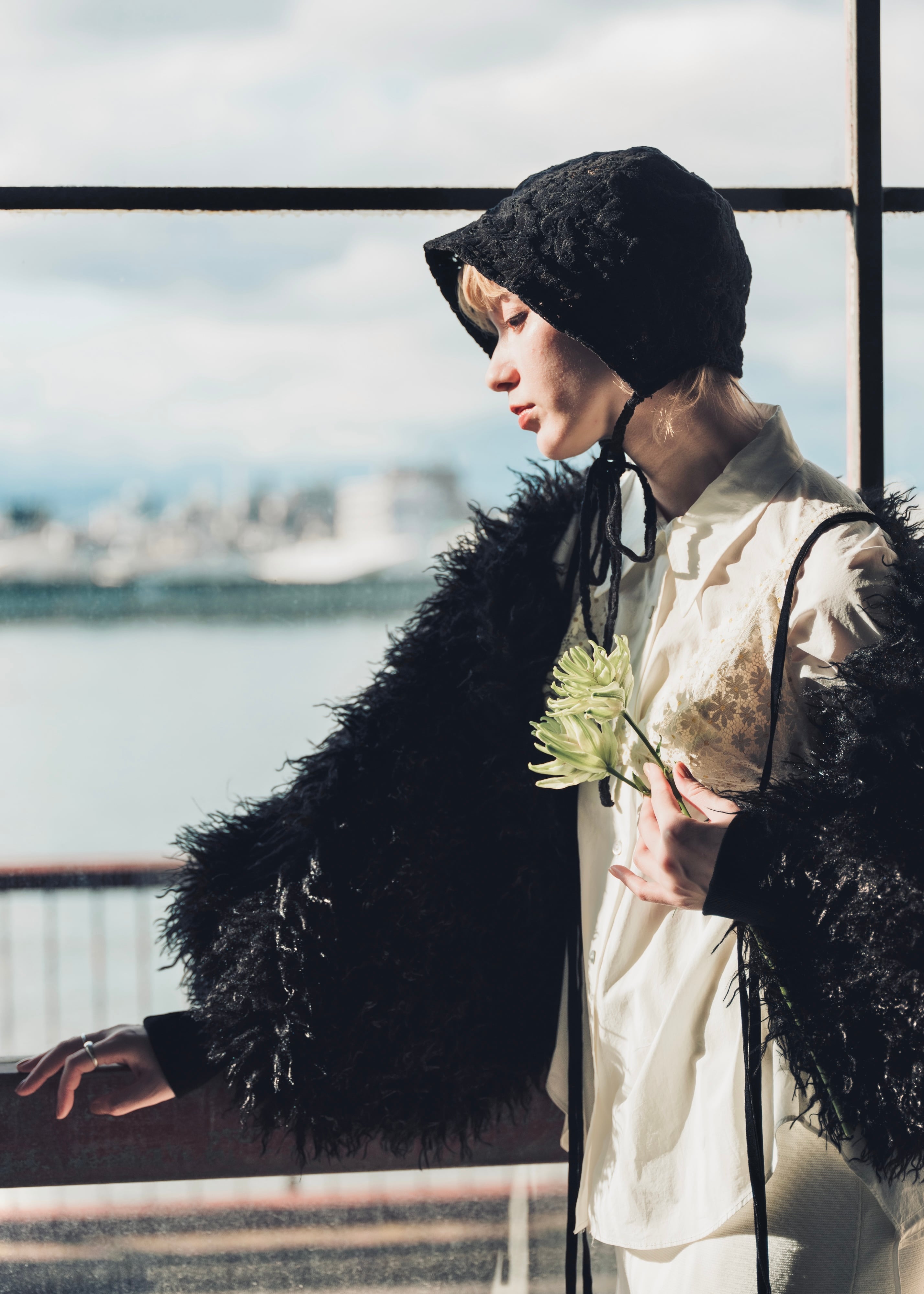 BONNET NUA / BLACK | ORIENT MILLINERY