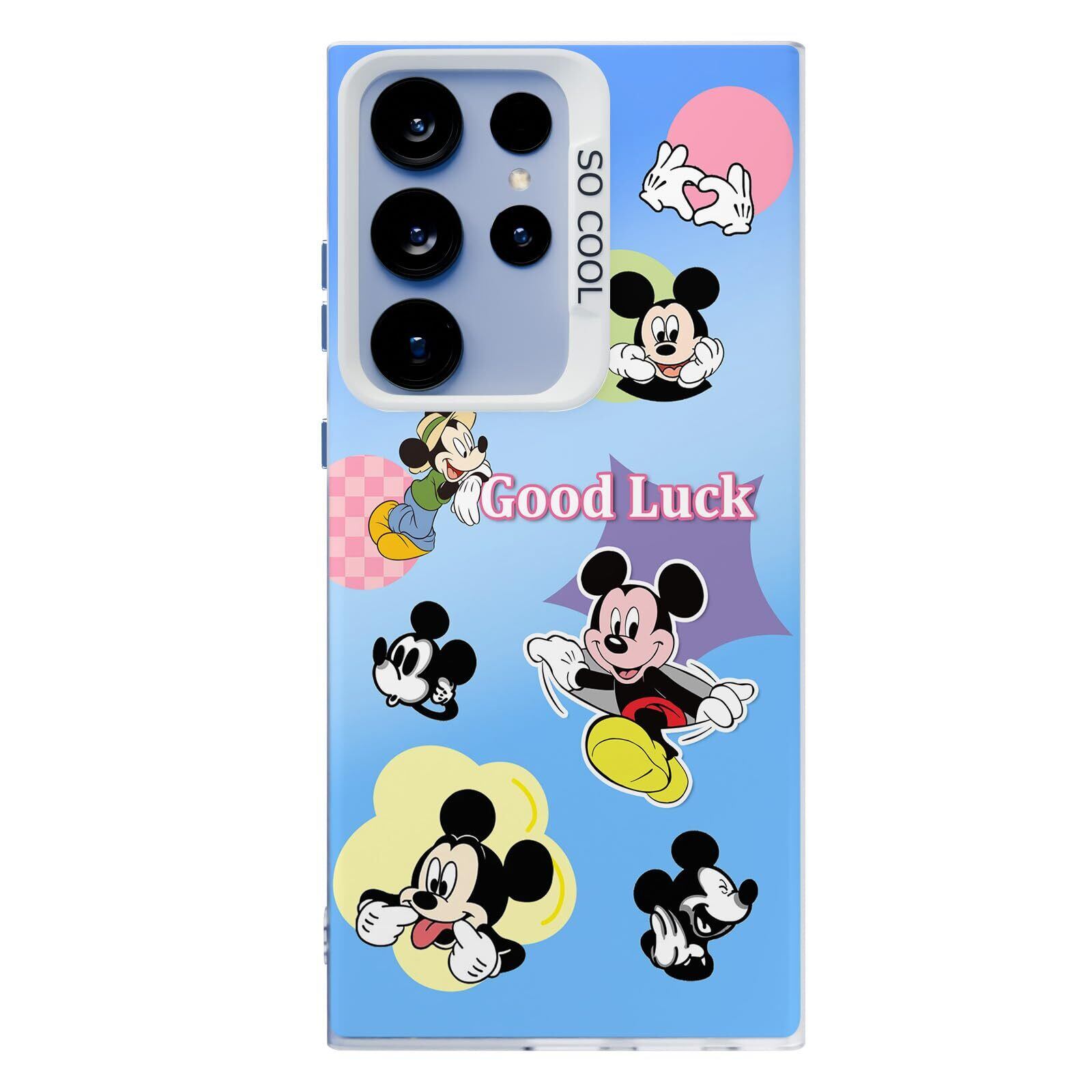 【数量限り】GGODDCASE Galaxy S24 Ultra 用 ケース ミッキーマウス 漫画キャラクター かわいい ファッション 軽量で持ちやすく 完全な保護 落下防止携帯電話保護ケース (Galaxy S24 Ultra 用)