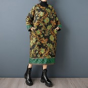 オリエンタル プリント柄 ワンピース  00361