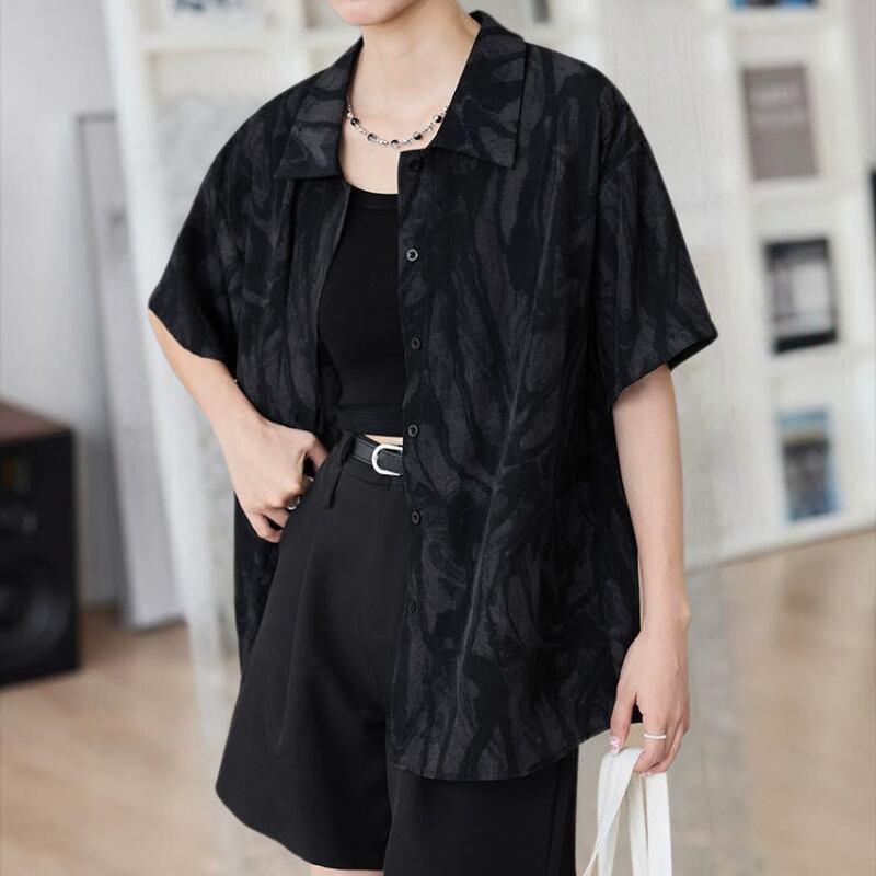 モードレトロプリントカラーシャツ R00783