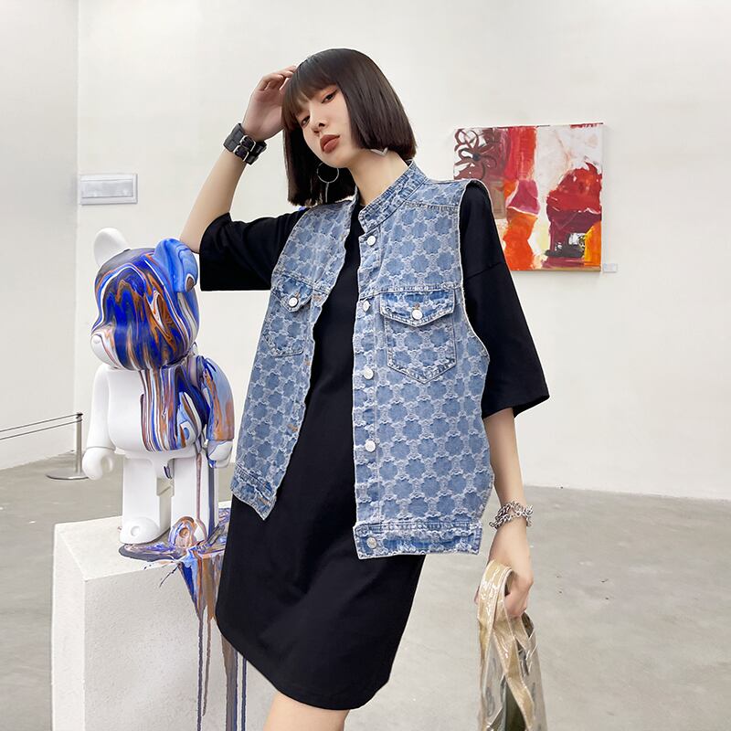 スタイルレッドルーズスカート ブルー ストリート ラブタオタオダレンハウス5690932329