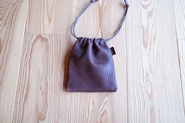 《即納》drawstring pouch（S）【burgundy】