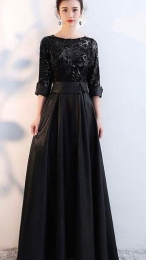 ★送料無料★9号（M)☆スパンコ－ルイブニングロングドレス(OPN2704)