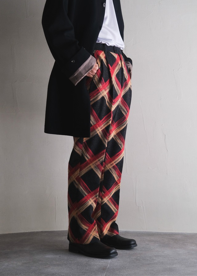 SASAKI SATORU 25FW needle punch tapered trousers