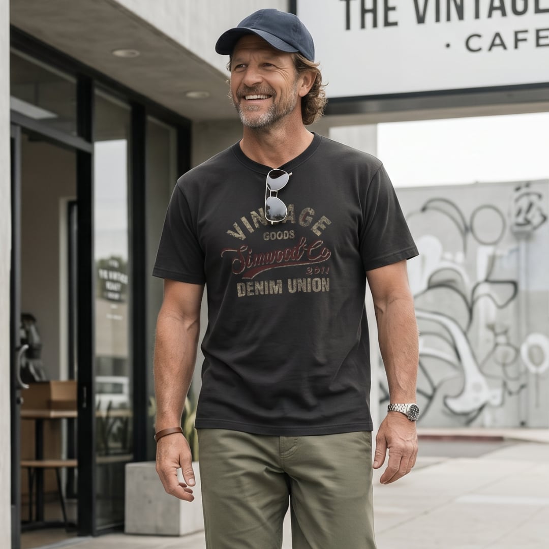 アメリカン ヴィンテージロゴプリントTシャツ 2色 S2498