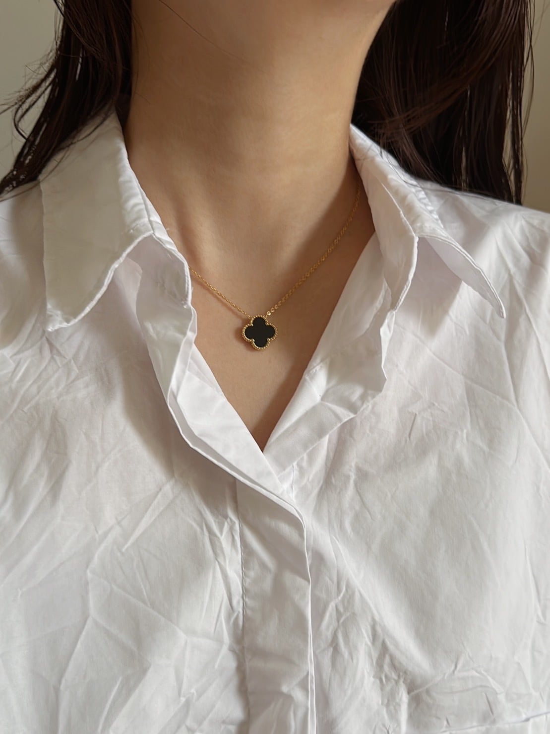 Van Cleef & Arpels ブラック クローバーネックレス SS ブラッククローバーネックレス | none