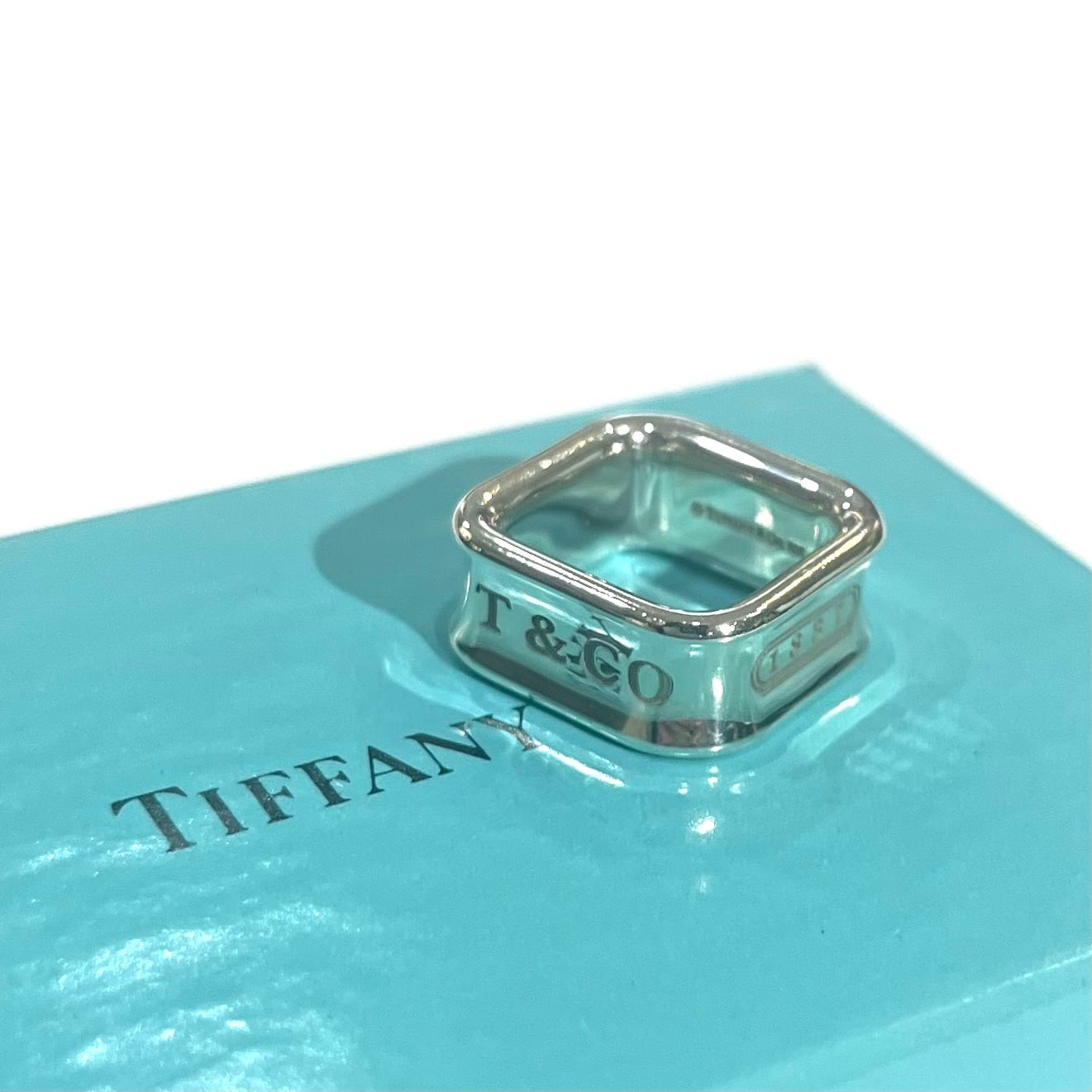 TIFFANY&CO.】【約4-5号 】2476 希少1837 スクエアリング／シルバー925