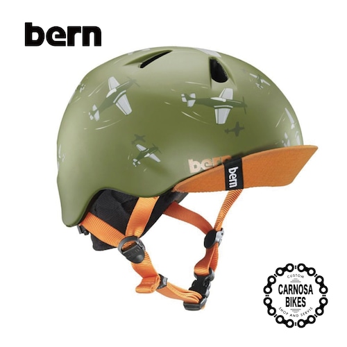 【bern】NINO [ニーノ] Matte Green Dogfight キッズ用ヘルメット