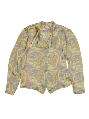 DoReMi Unique Series – Planet & Bird Print Satin Shirt