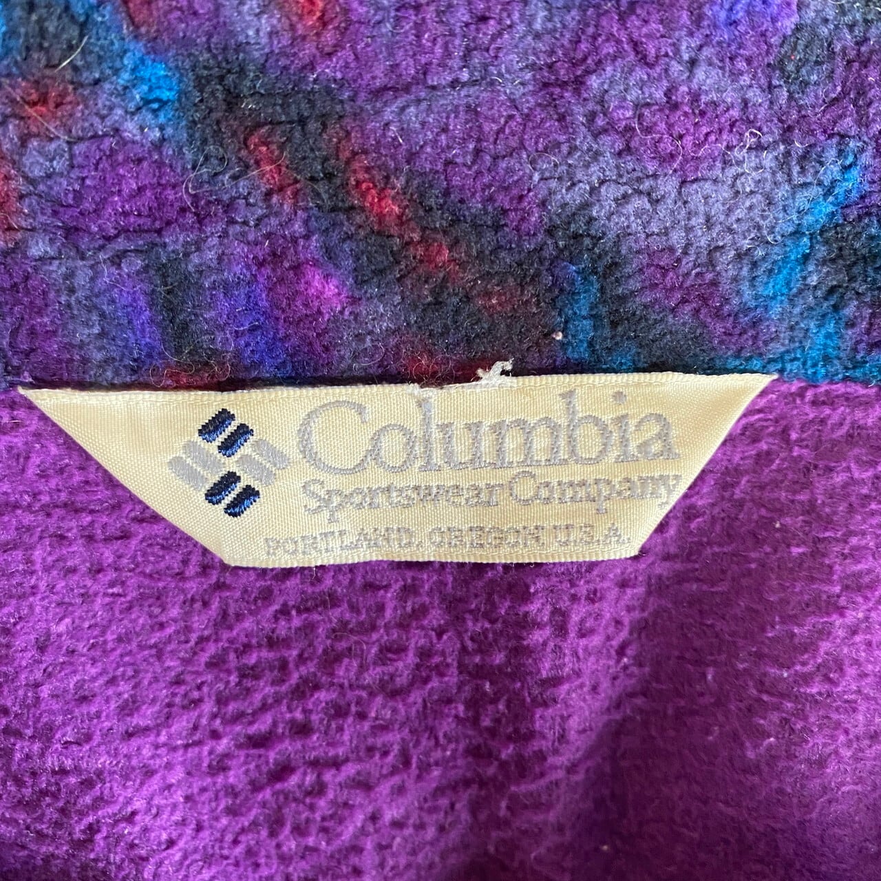 90年代 Columbia ナイロン フリースジャケット レディースXL相当 古着