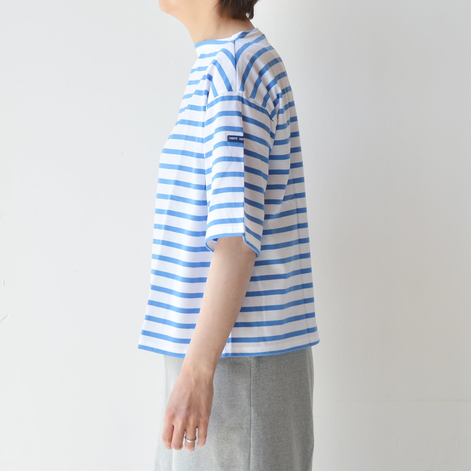 セントジェームス SAINT JAMES 薄手ルーズドロップT(20JC 8733 LEGR)NEIGE/MER