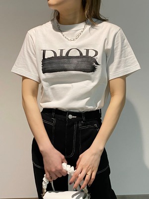 Dブラックロゴ消しtee ［Color:ホワイト,ブラック］［SIZE:S］