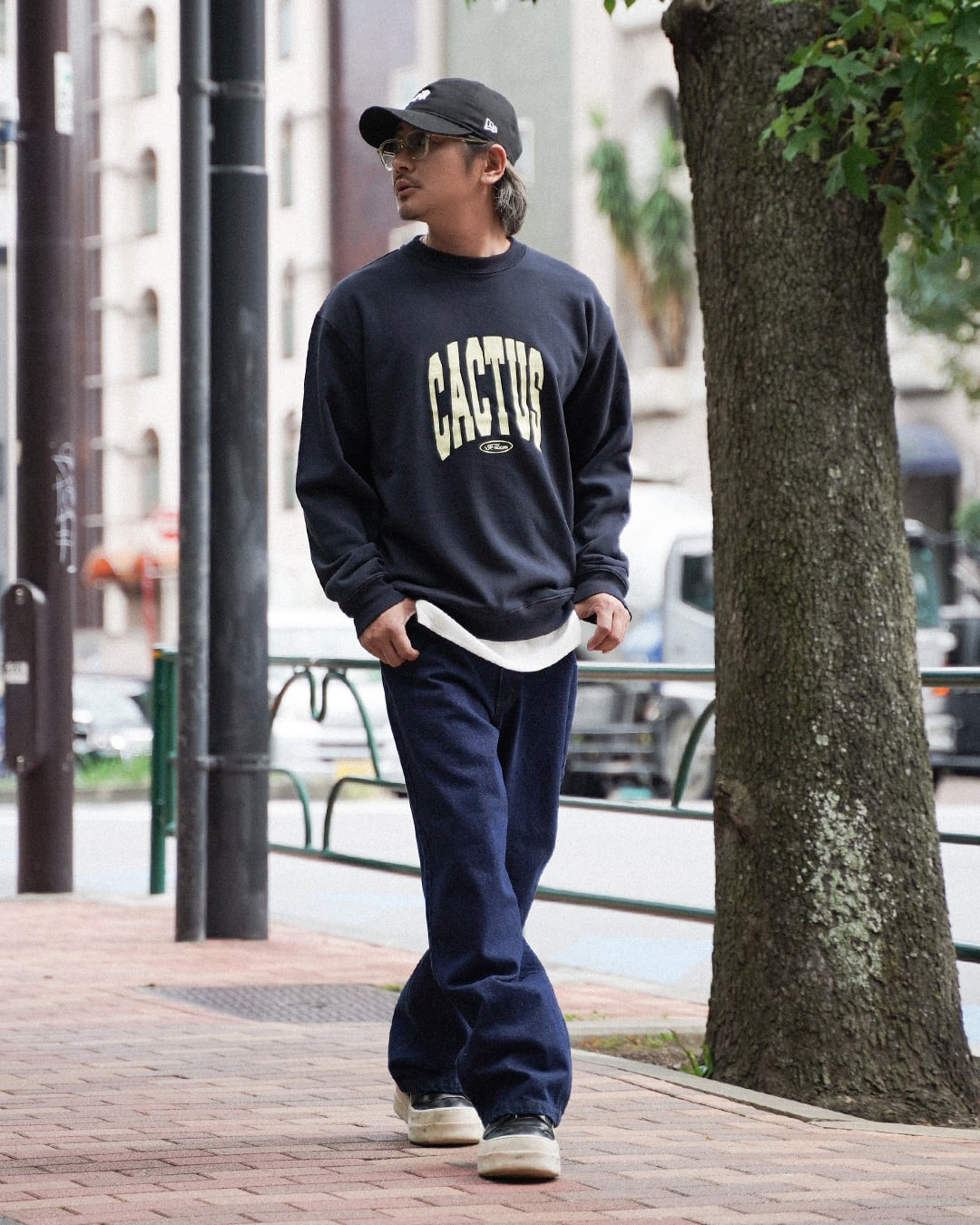 Re:room】CACTUS VINTAGE CRACK PRINT SWEAT TRAINER［REC867］ | #Re