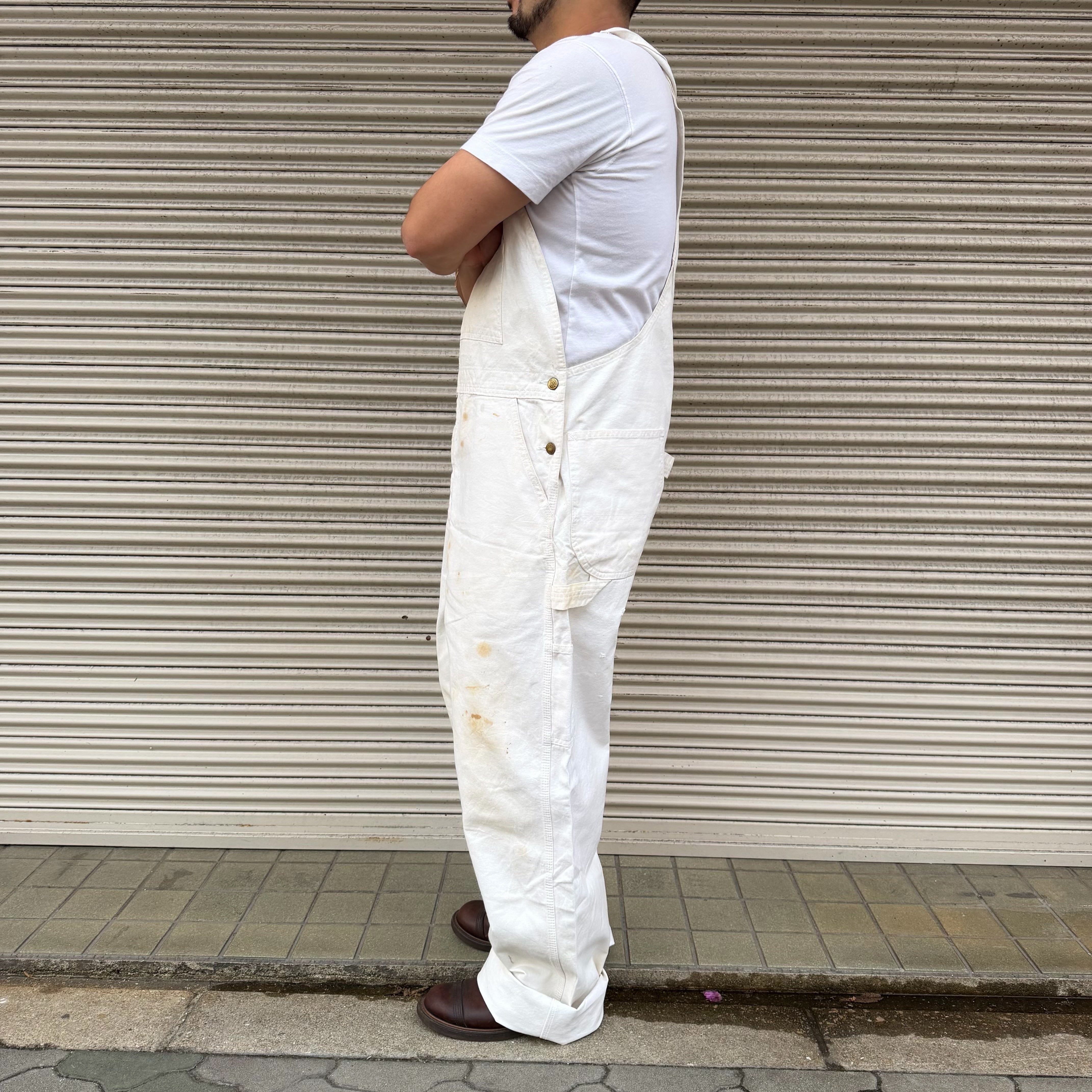 90s Dickies ペインター オーバーオール ワークパンツ ホワイト