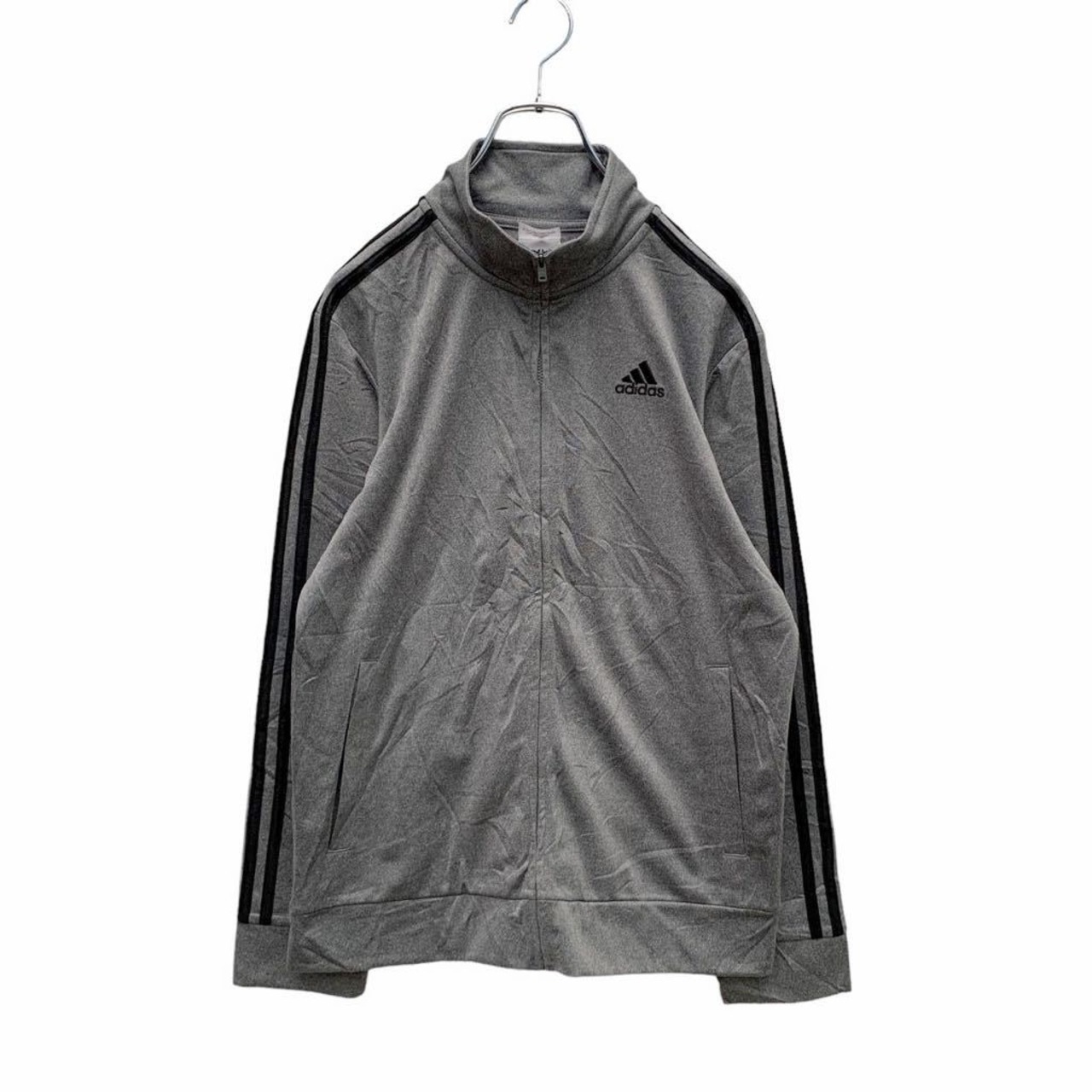 adidas ジップアップ ジャージ ジャケット キッズ L 14-16 グレー 