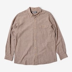 90s CHAPS Ralph Lauren リネンコットン チェック ボタンダウンシャツ