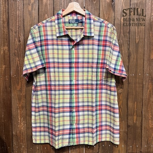 1990's～  POLO by Ralph Lauren SHORT SLEEVE SHIRT 【サイズ表記 XL】 90年代 ポロ ラルフローレン 半袖オープンカラーシャツ 【着画有り】