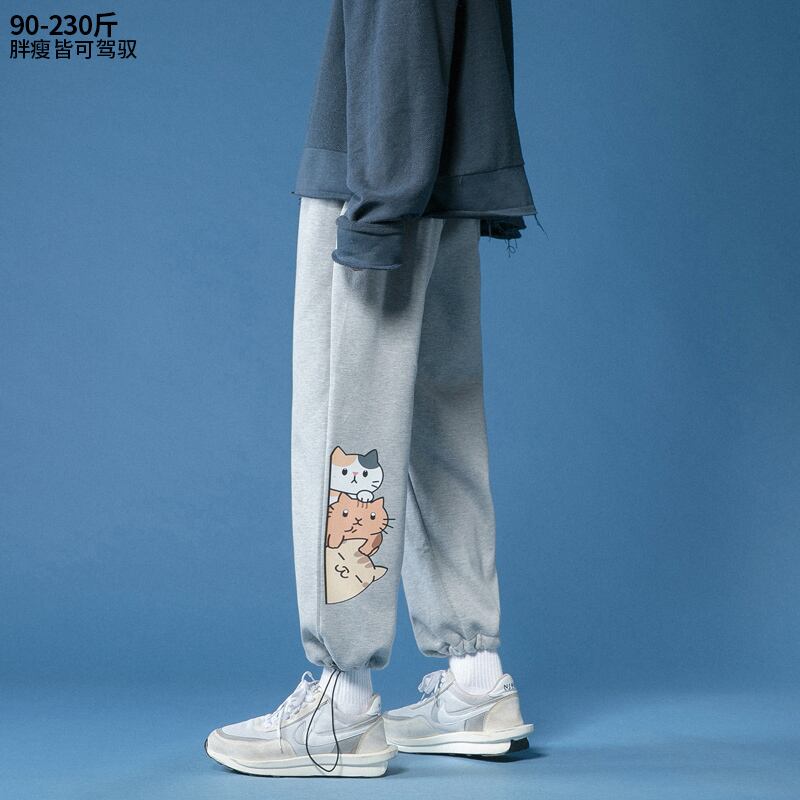 サマー薄手パンツ ルーズカジュアルプリント 大きめサイズ 夏物 ヒップホッププラスサイズ81963141413