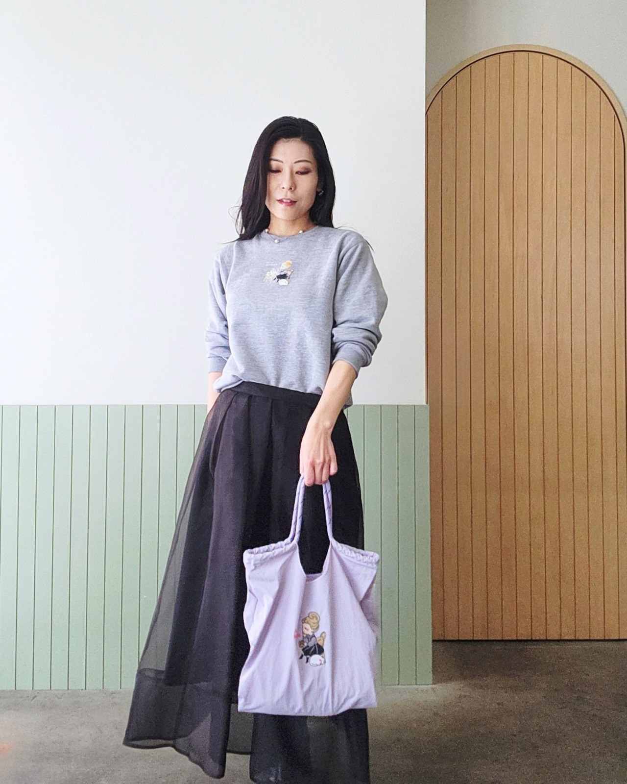【11/30まで】Sweet_刺繍エアリー トートバッグ - 5