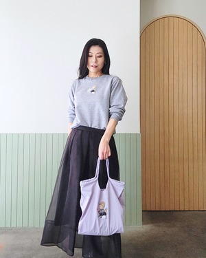 【11/30まで】Sweet_刺繍エアリー トートバッグ