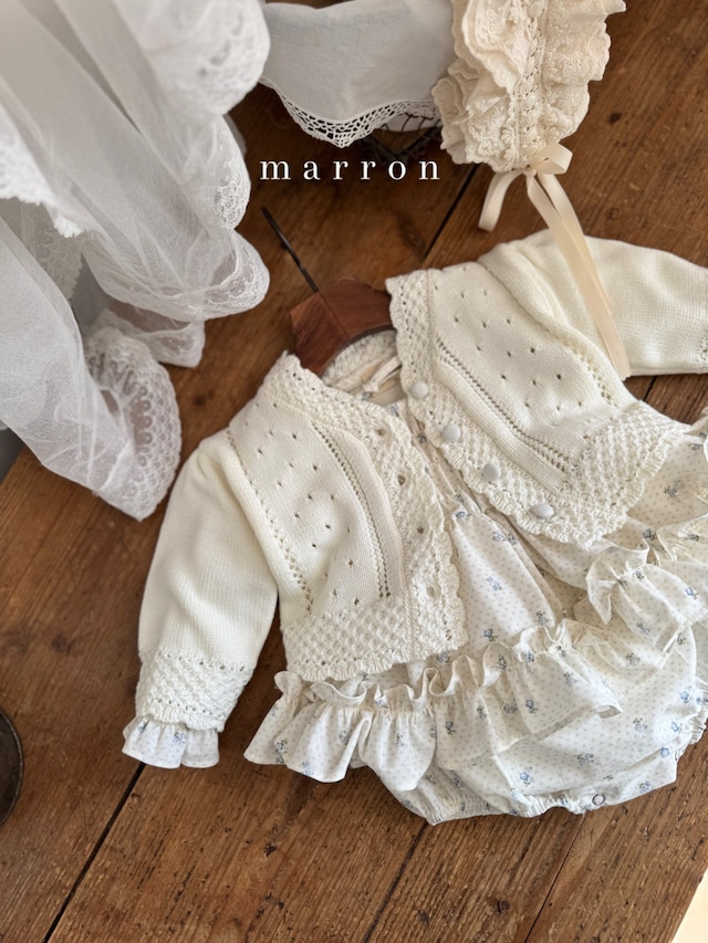 【即納】<marron>  Barbie knit cardigan