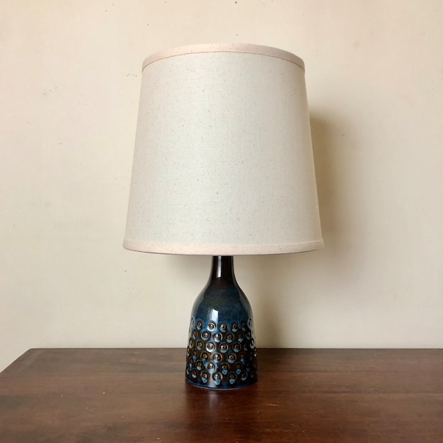 DENMARK SOHOLM DARK BLUE/DOT PATTERN TABLE LAMP