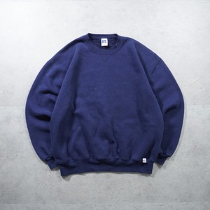 90s Russell Athletic sweatshirt solid navy XL 古着